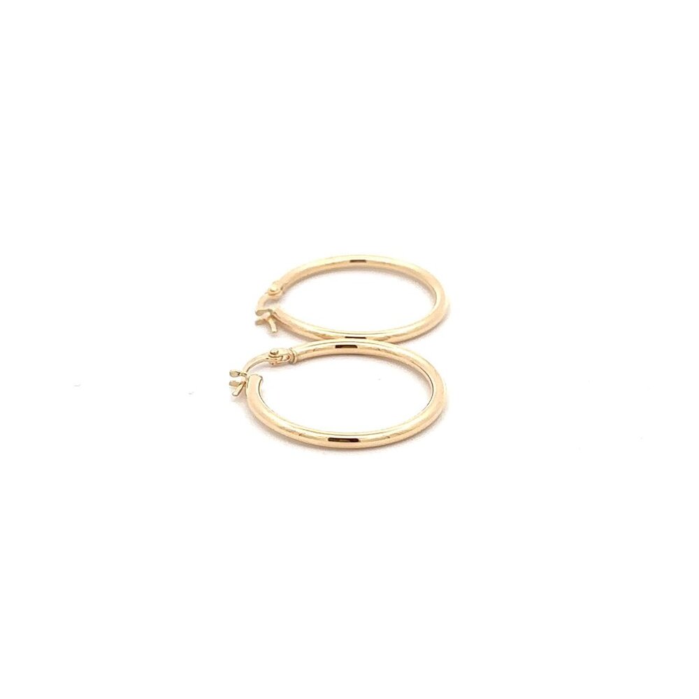 18K Gold Earrings Hoops Loops - Picture 9 of 10